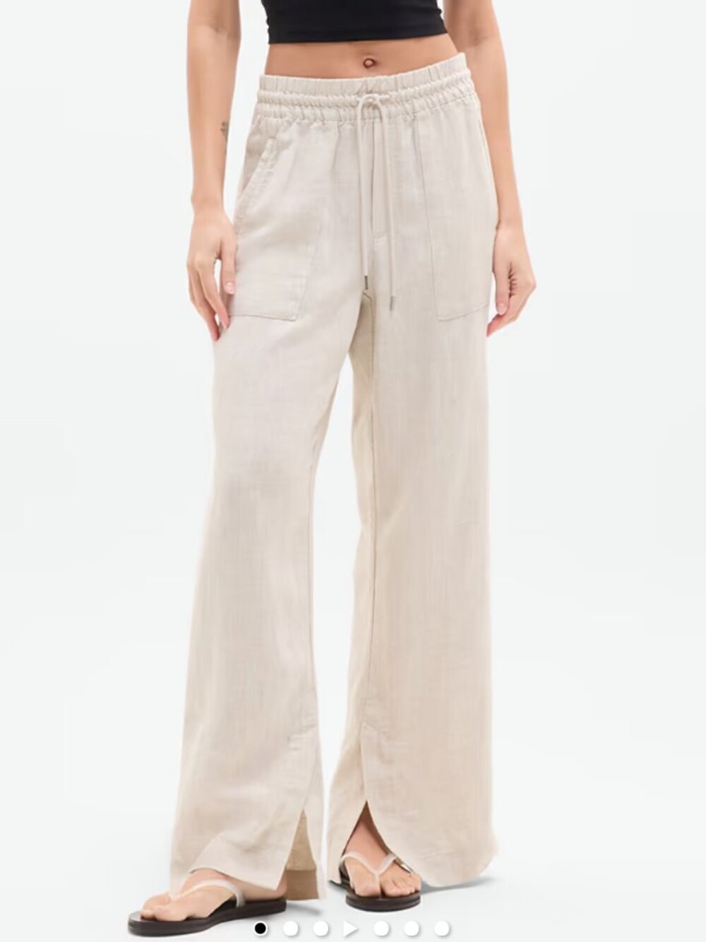 Athleta Retreat Wide Leg Linen Pant NWT